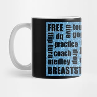 swim word art Mug